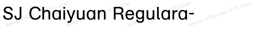 SJ Chaiyuan Regulara字体转换